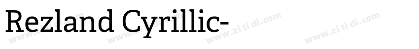 Rezland Cyrillic字体转换
